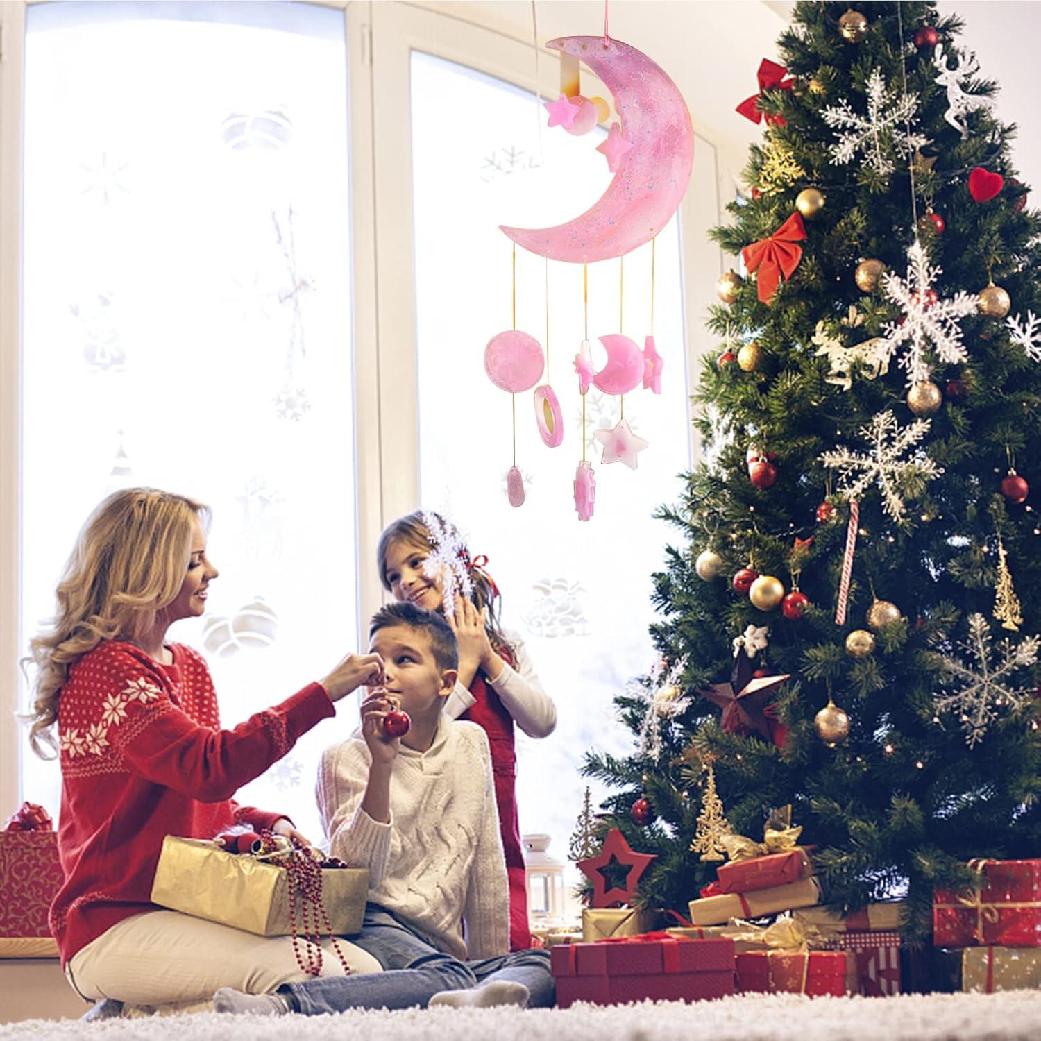 Moldes de Resina WOOPSOO para Campanas de Viento - Luna y Estrellas