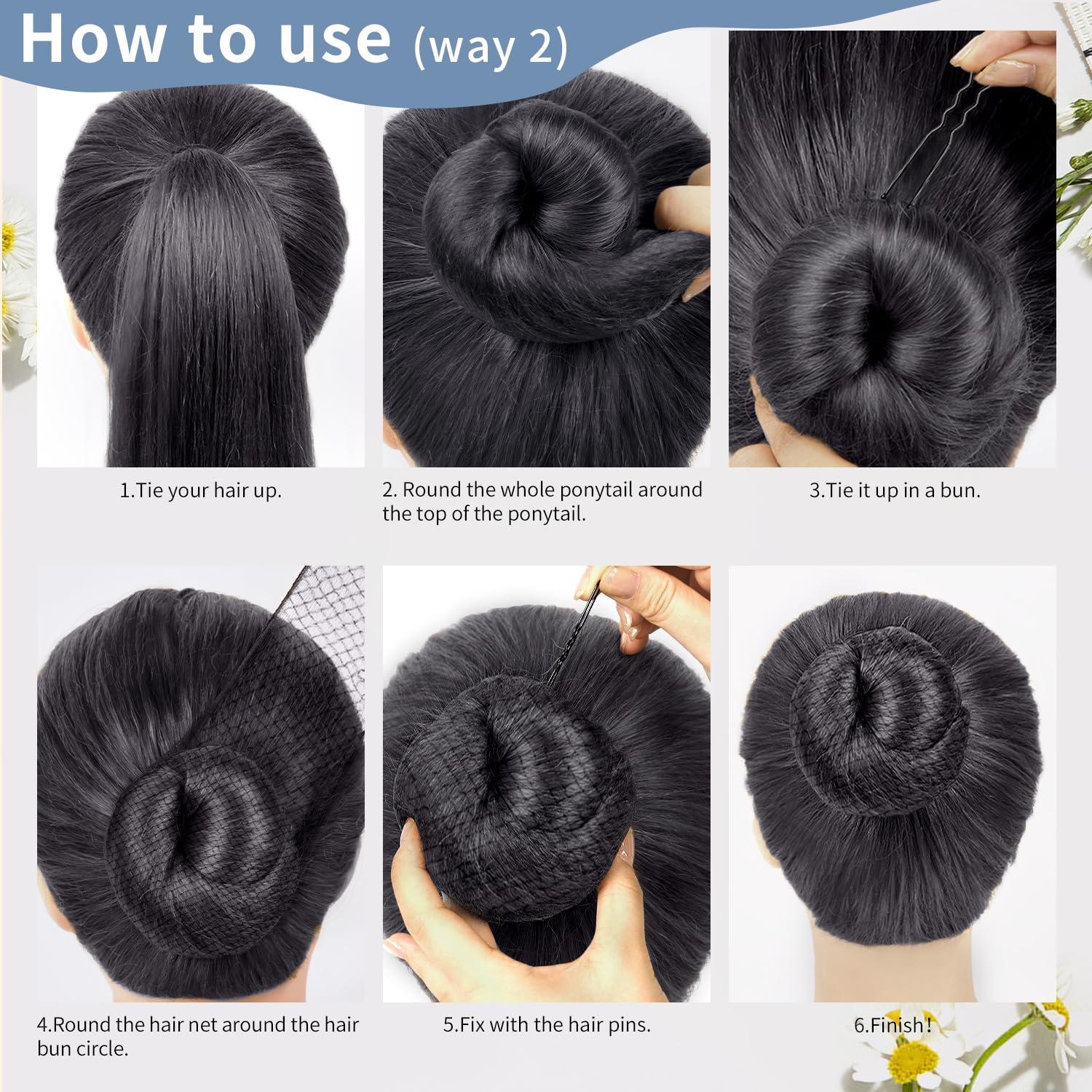 Redes de Cabello Malla Elástica TsMADDTs - 30 Unidades Negras