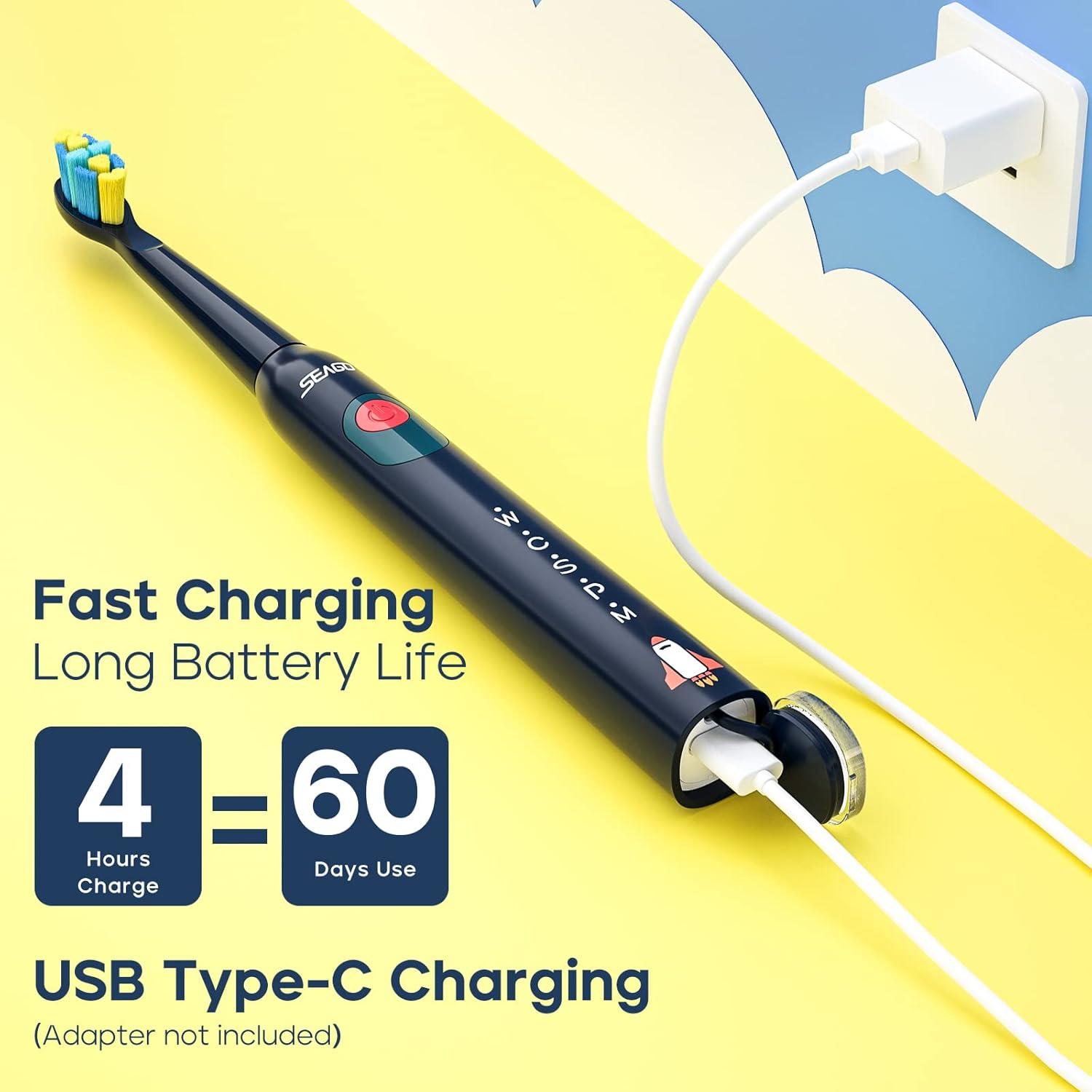 Cepillo de Dientes Eléctrico SEAGO SG-2303 Marino para Niños