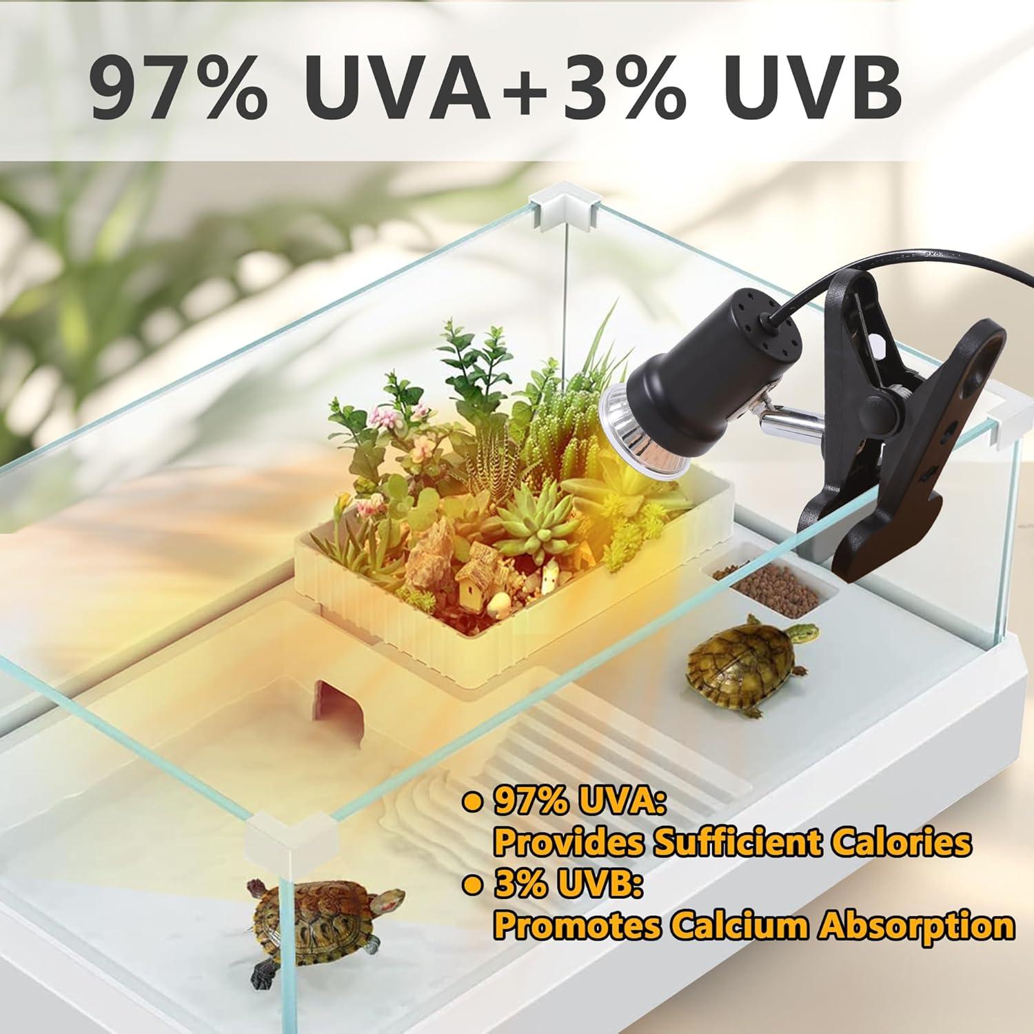 Lámpara de Calor para Reptiles PewinGo 50W UVA UVB