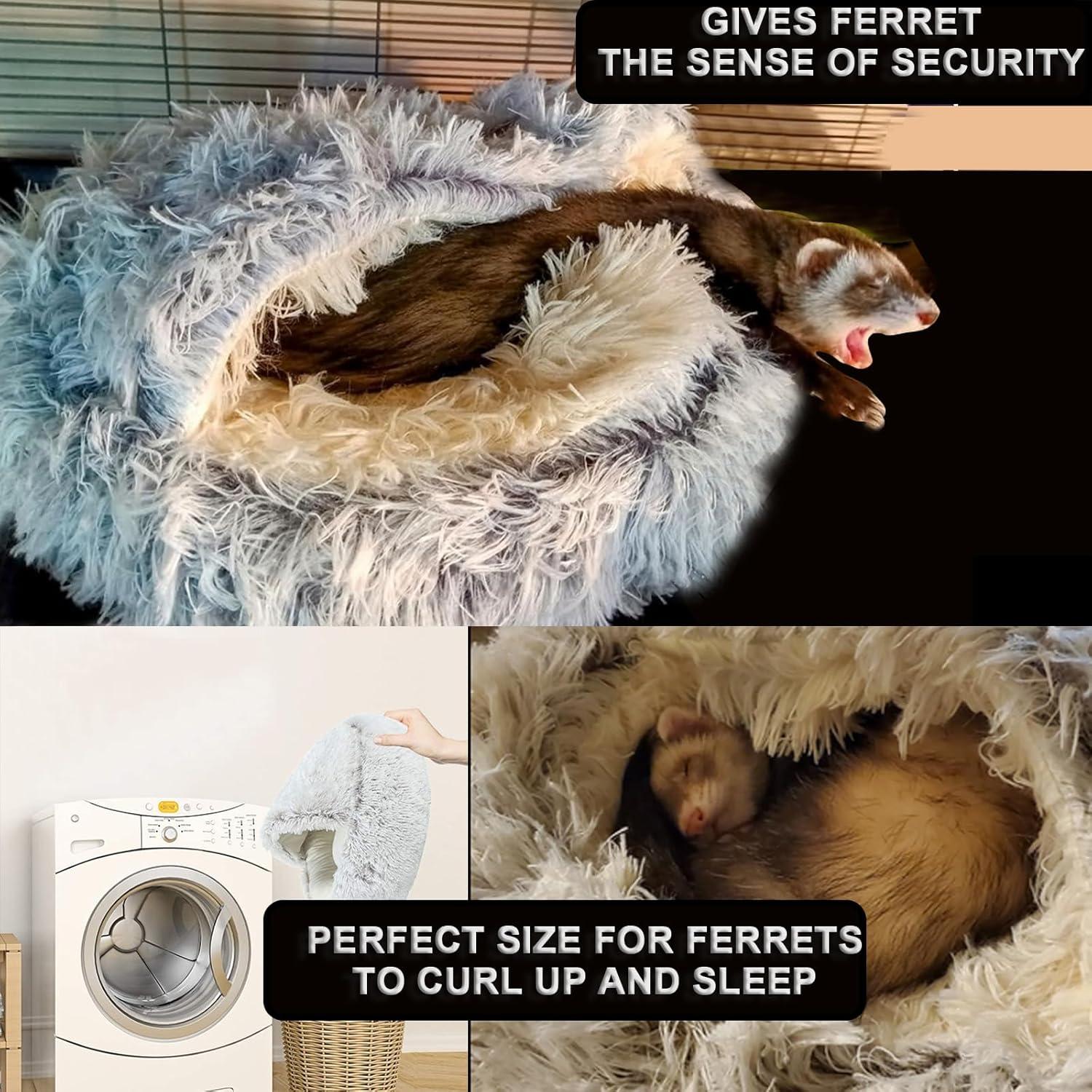 Cama Cueva para Hurones FULUE - Forro Polar 35cm Café