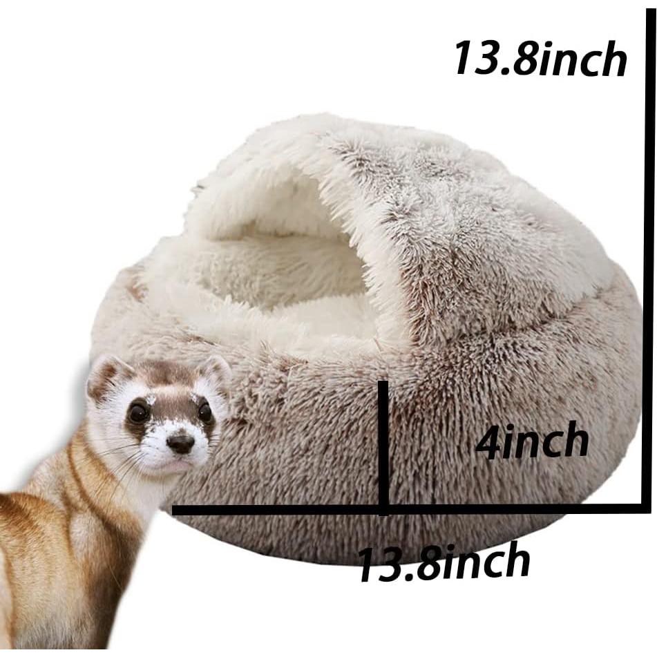 Cama Cueva para Hurones FULUE - Forro Polar 35cm Café