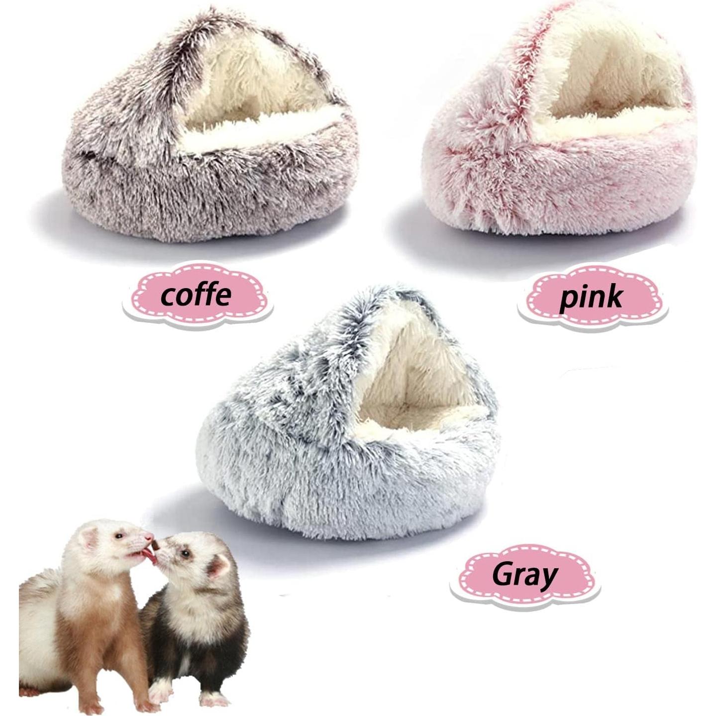 Cama Cueva para Hurones FULUE - Forro Polar 35cm Café