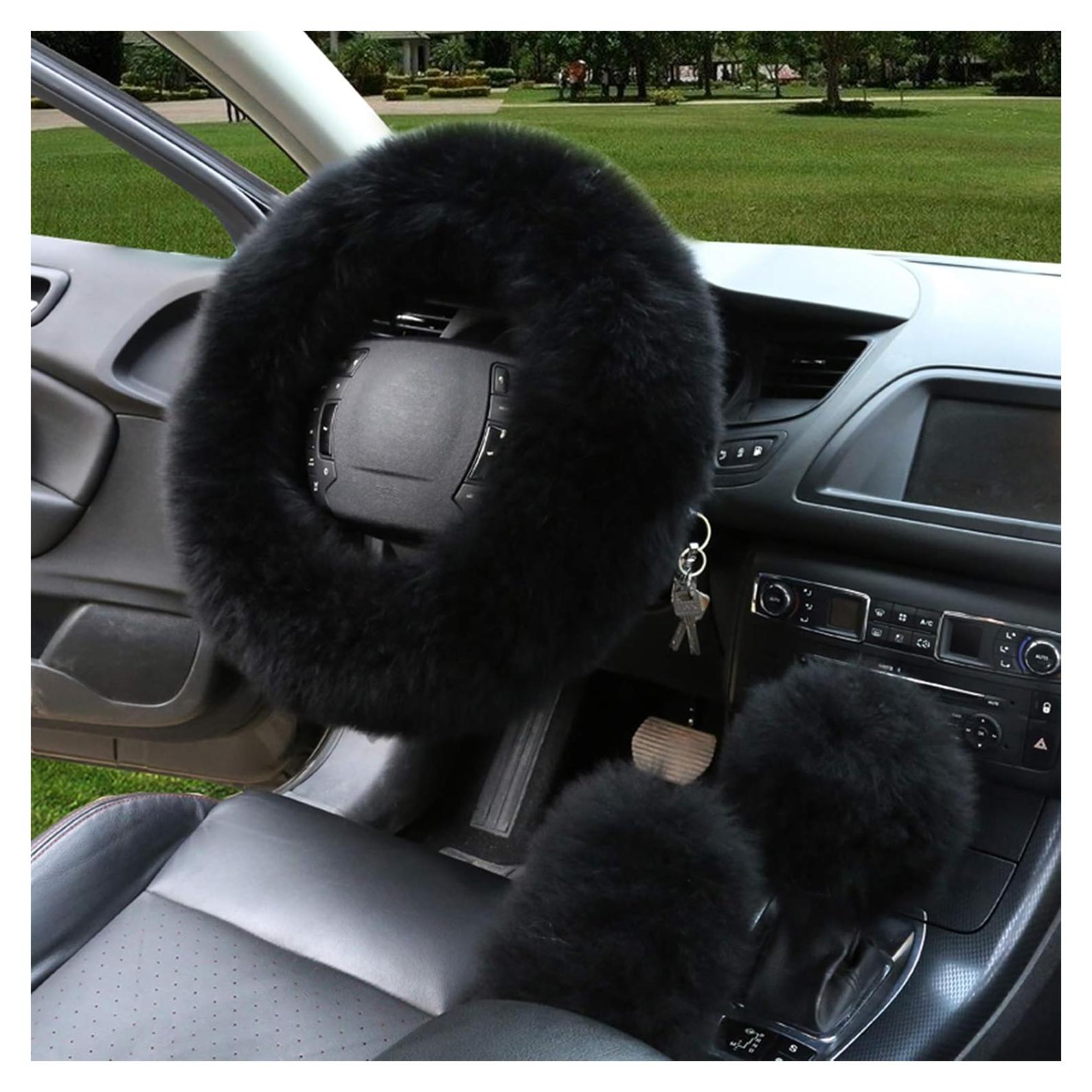 Juego de 3 Fundas para Volante y Palancas SPANICE - Negro