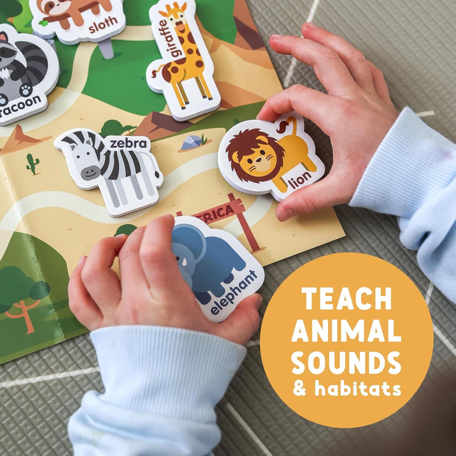 Imanes de Refrigerador Educativos Curious Columbus - Animales