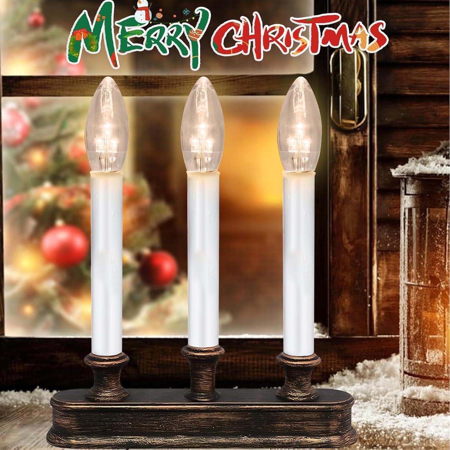 Paquete de 6 Bombillas LED C26 E12 3V Luz Blanca Cálida