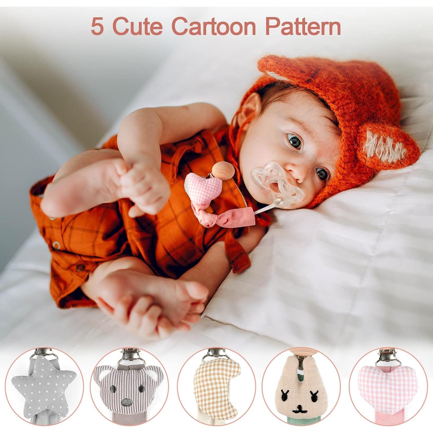 Clips para Chupetes Little World - Paquete de 5 Unidades