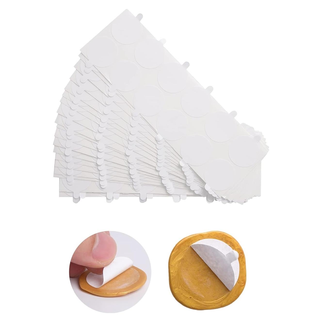 360 Puntos Adhesivos Doble Cara Landvidi 2.54cm para Sellos de Cera