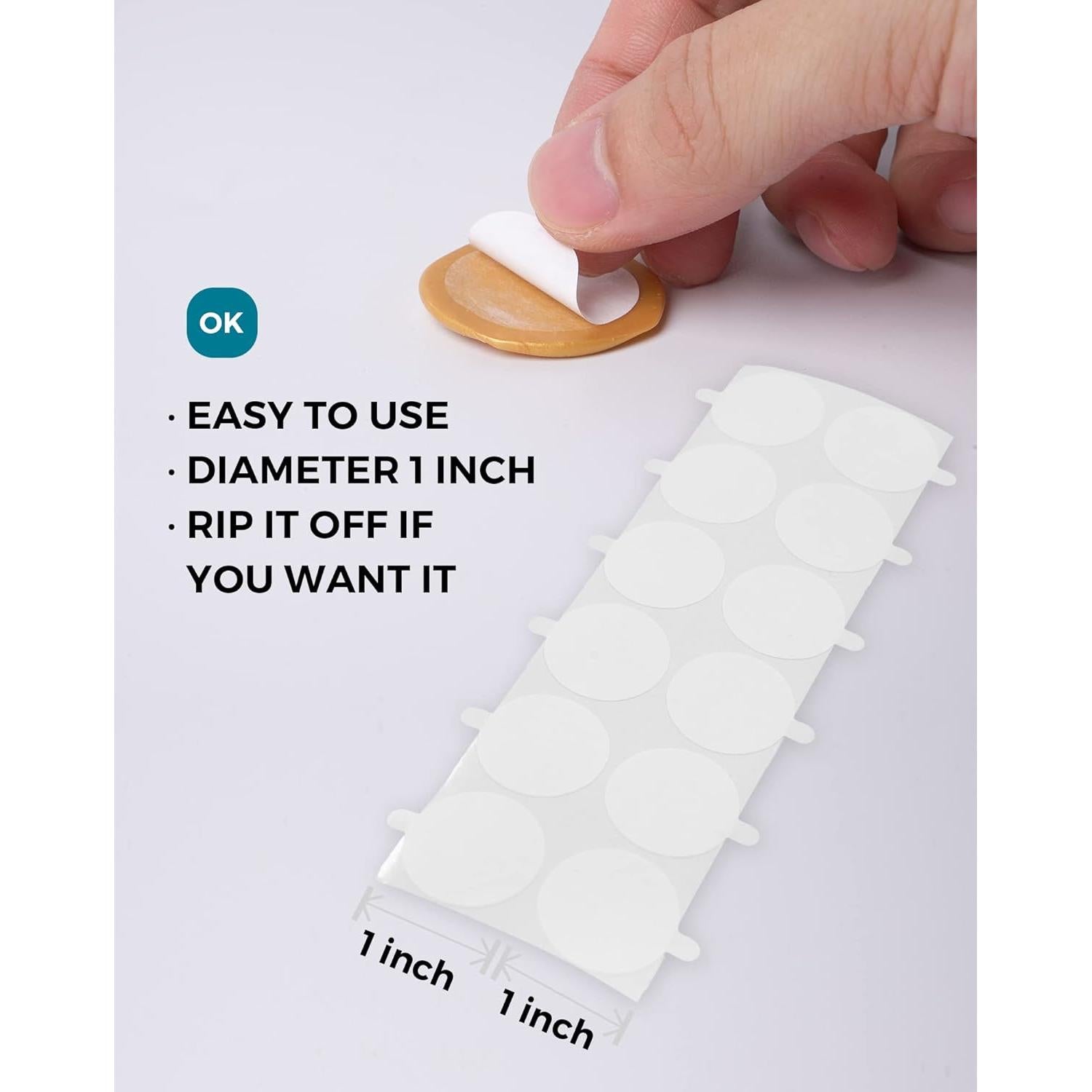 360 Puntos Adhesivos Doble Cara Landvidi 2.54cm para Sellos de Cera