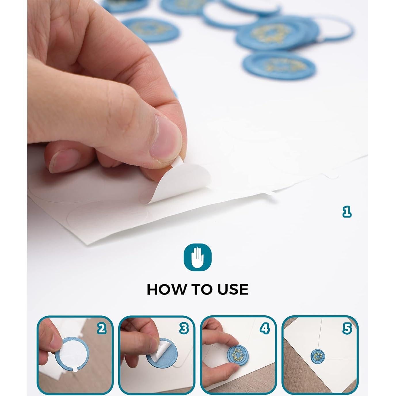 360 Puntos Adhesivos Doble Cara Landvidi 2.54cm para Sellos de Cera