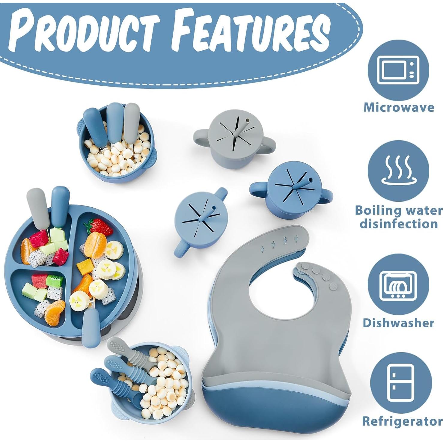 Conjunto de Alimentación de Silicona Yinder 24 Piezas Bebés