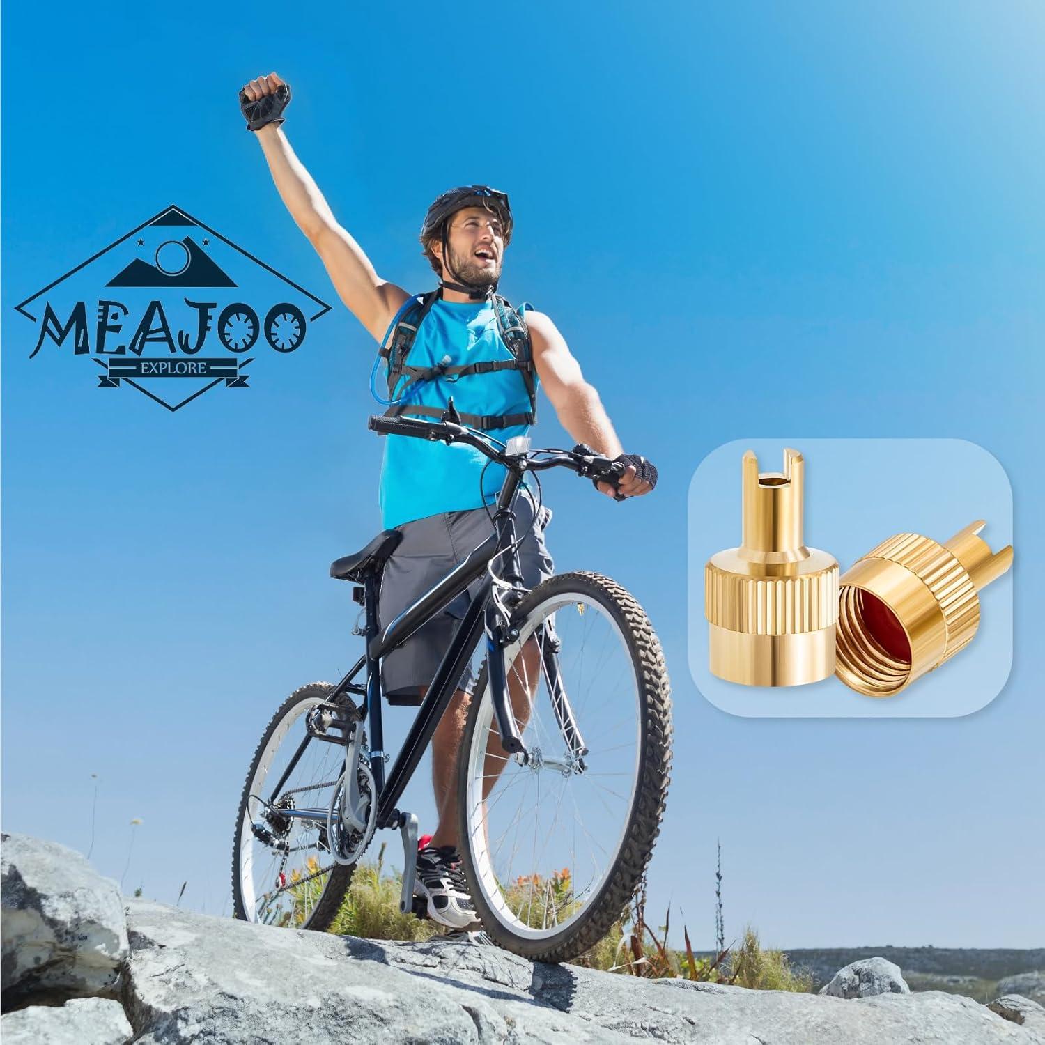 6 Tapones de Válvula de Neumático MEAJOO Oro Universal