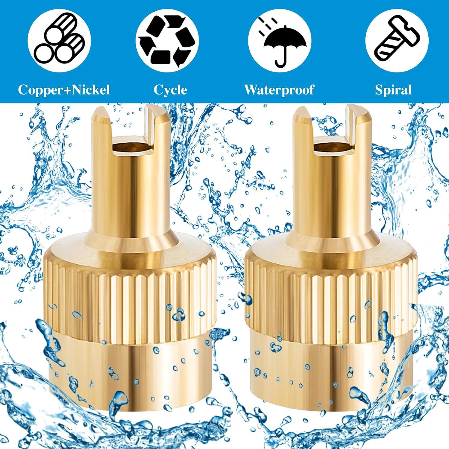 6 Tapones de Válvula de Neumático MEAJOO Oro Universal