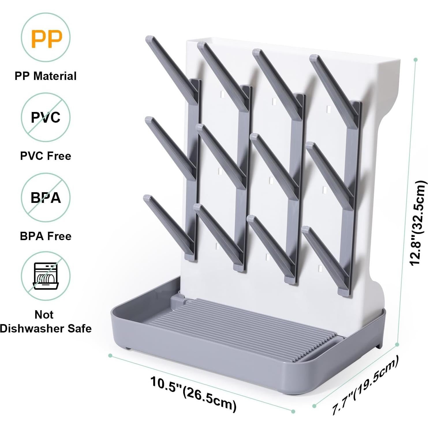 Soporte de Secado Vertical de Botellas Dersyer Azul
