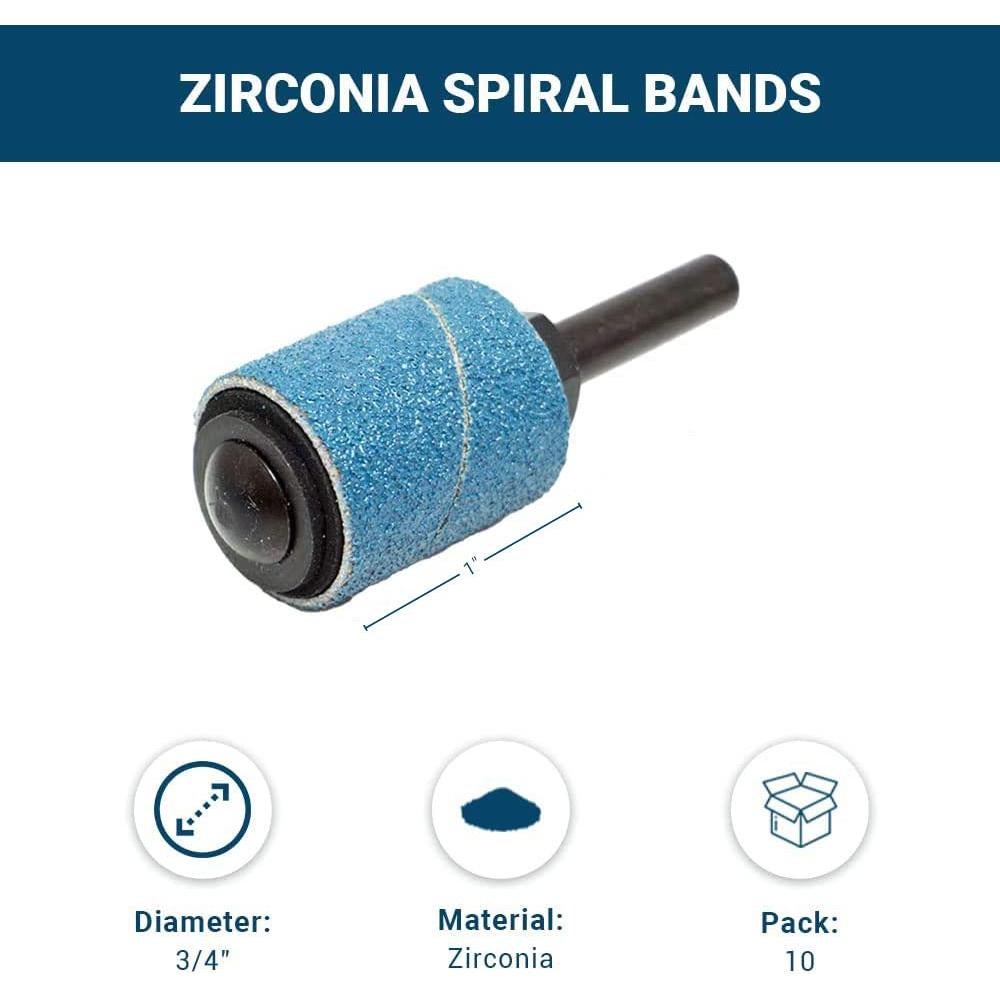 Bandas de Lijado 3/4" x 1" Zirconia Benchmark Abrasives - 10 Unidades
