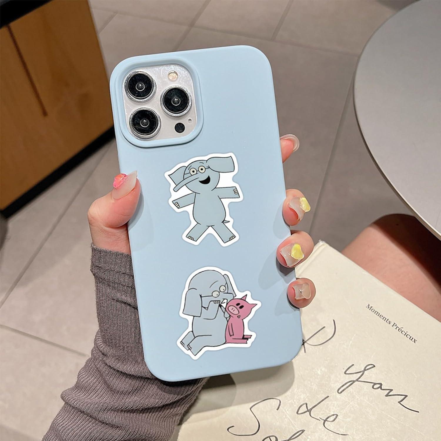 120 Calcomanías Impermeables YUYIYULE Elefante Caricatura