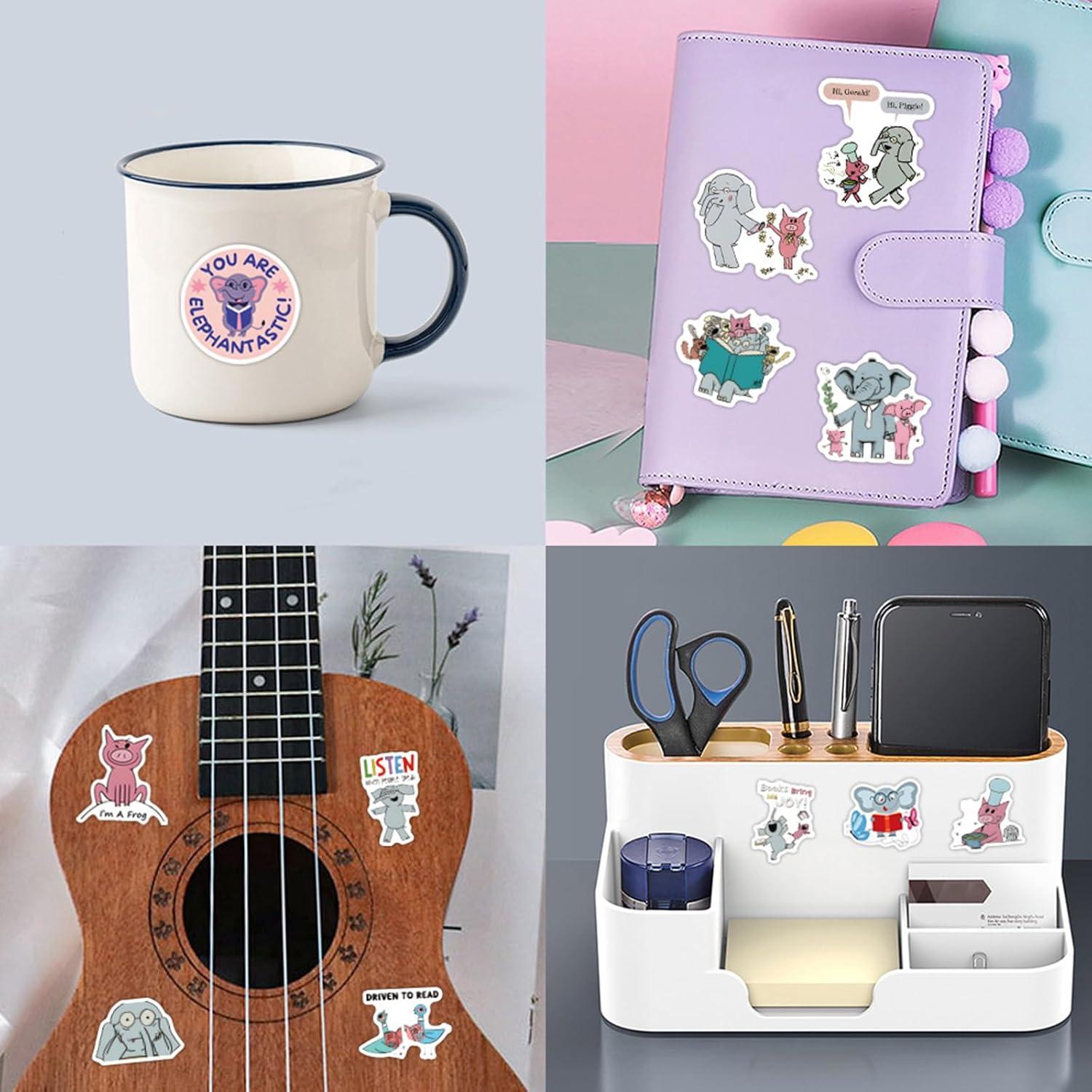 120 Calcomanías Impermeables YUYIYULE Elefante Caricatura