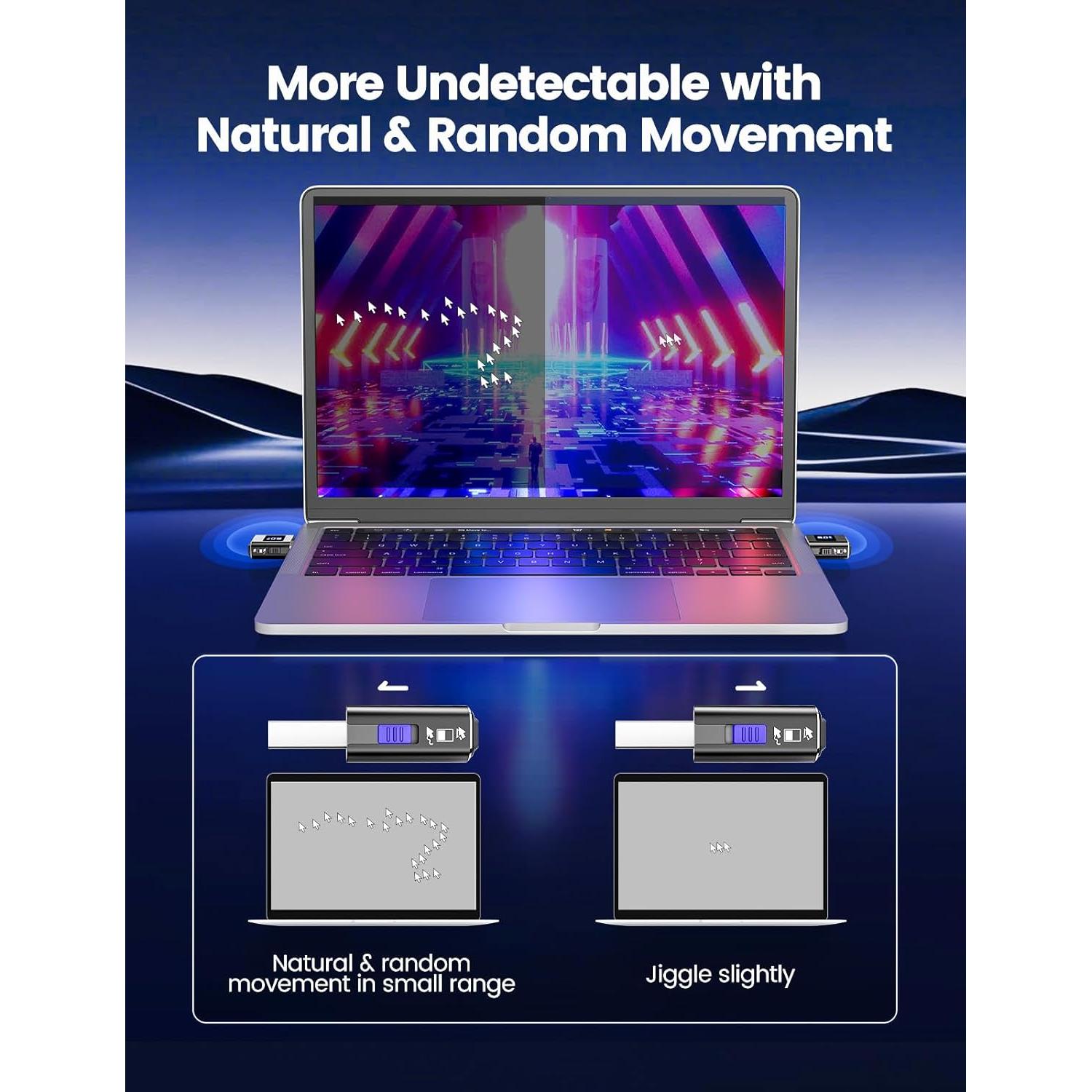 Mini Mouse Jiggler VAYDEER T5s Indetectable con Temporizador LED