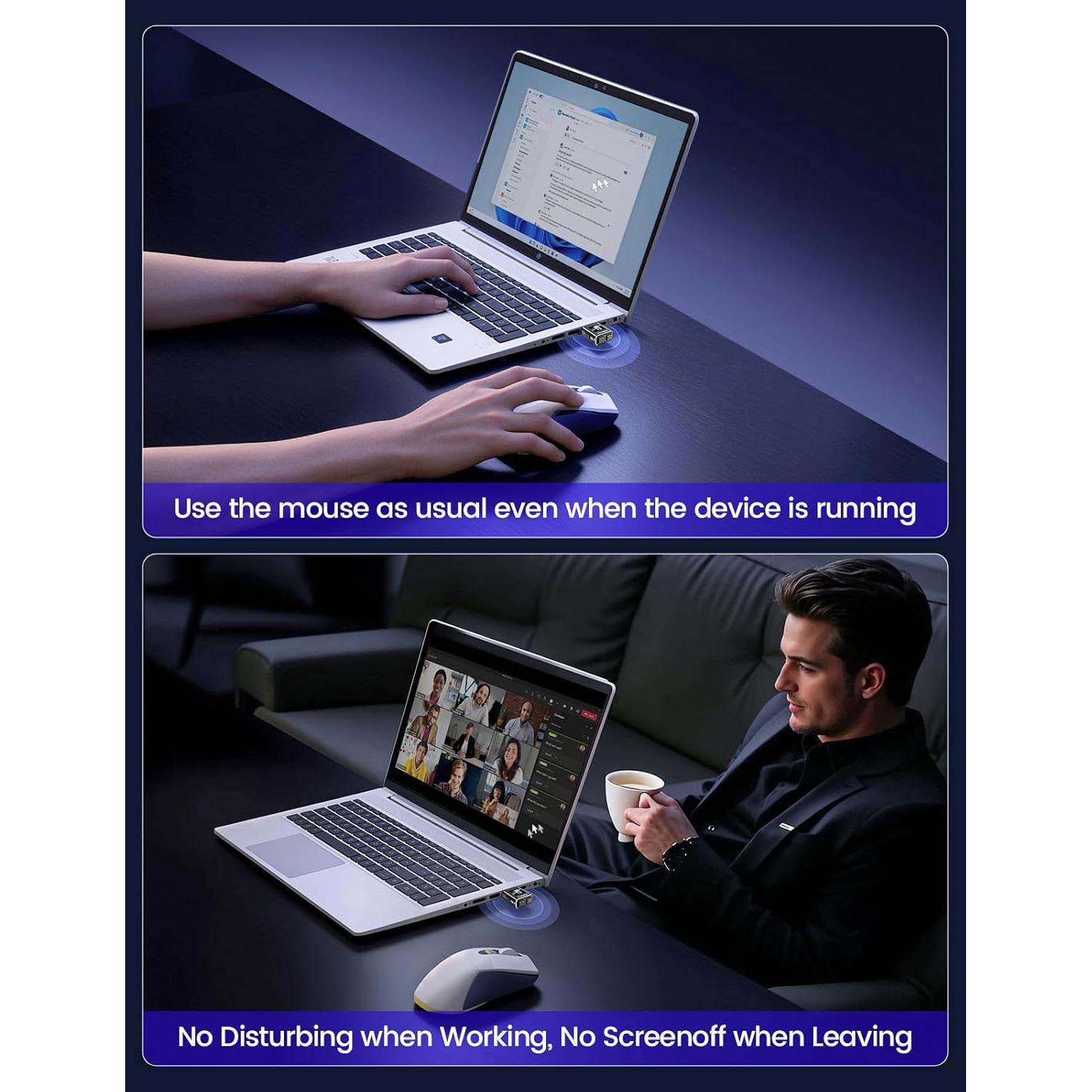 Mini Mouse Jiggler VAYDEER T5s Indetectable con Temporizador LED