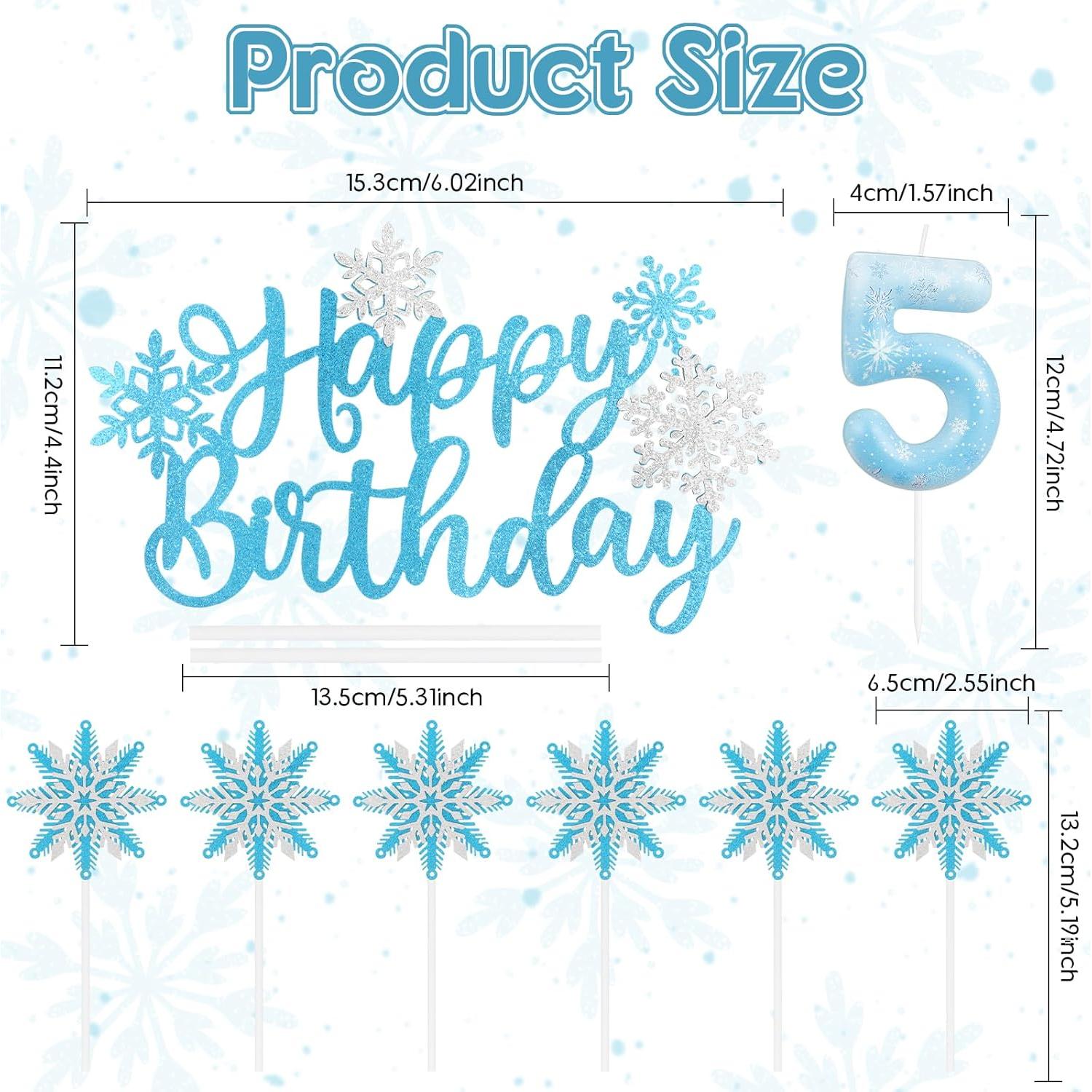 Vela de Cumpleaños Frozen 1 Azul - Adorno Pastel Niños