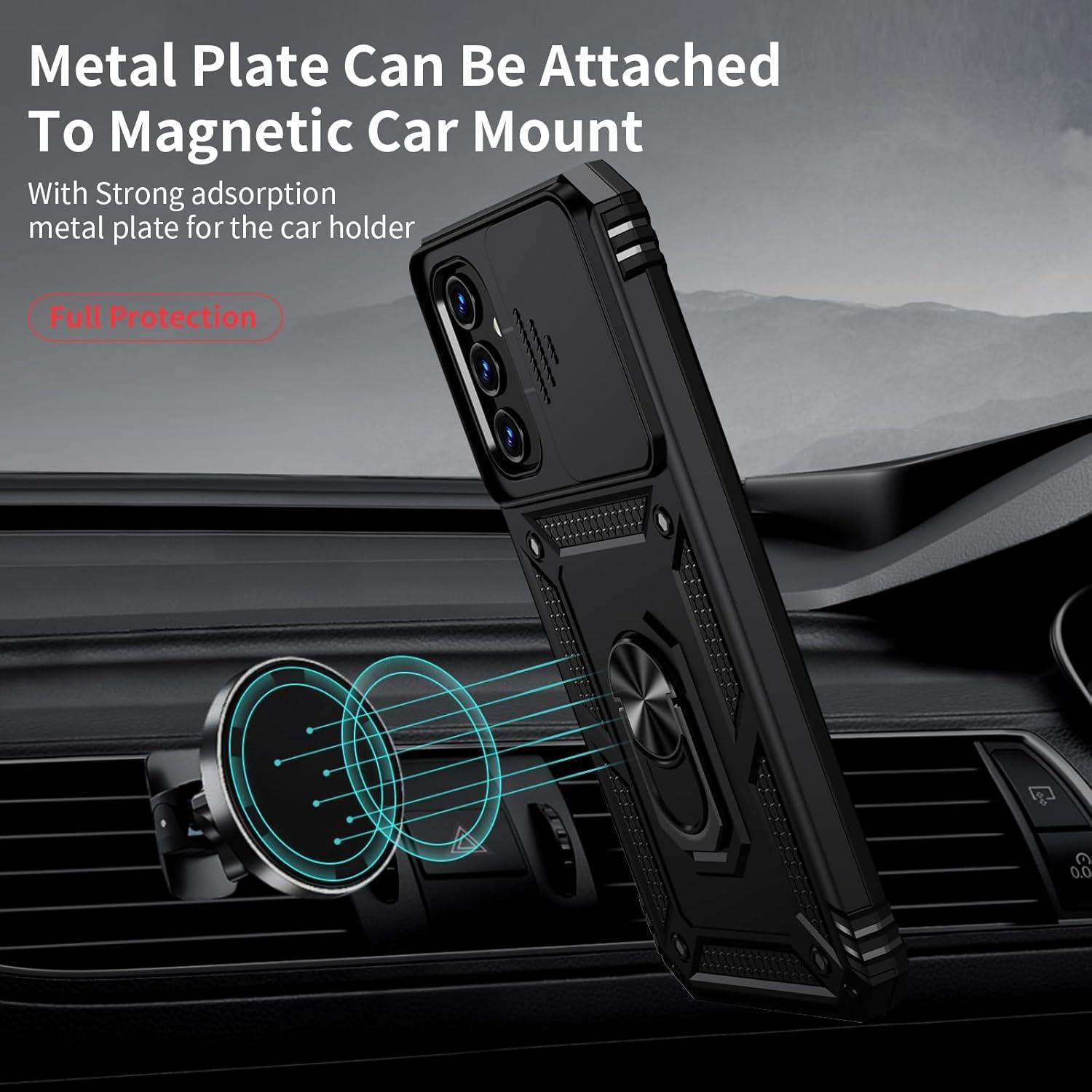 Funda Samsung Galaxy A03S con Tapa Deslizante y Soporte Magnético