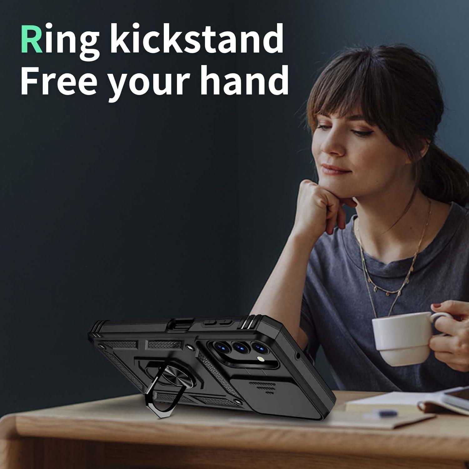 Funda Samsung Galaxy A03S con Tapa Deslizante y Soporte Magnético