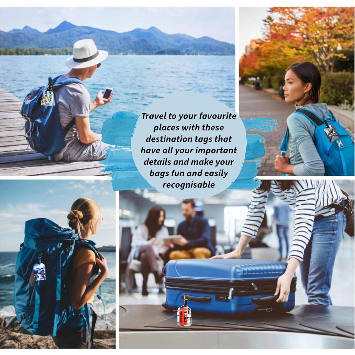 Etiqueta de Equipaje de Cuero Genuino Mulch - Paquete de 2 Vespa Antigua