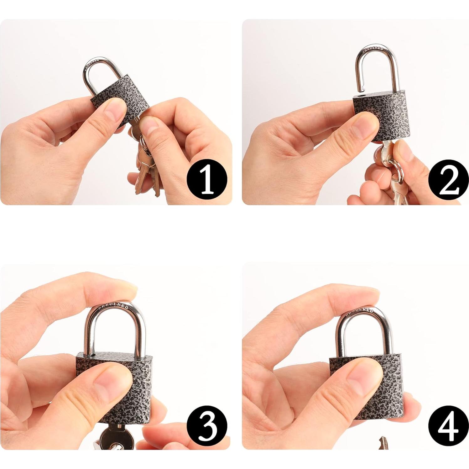 Paquete de 2 Candados con Llave XFJSAK 30mm Negro