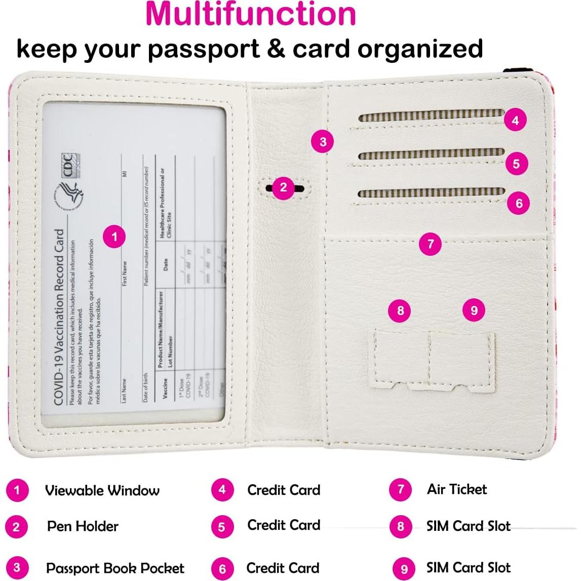 Portafolios de Pasaporte ANNAMISSI con Bloqueo RFID - Organizador Unisex