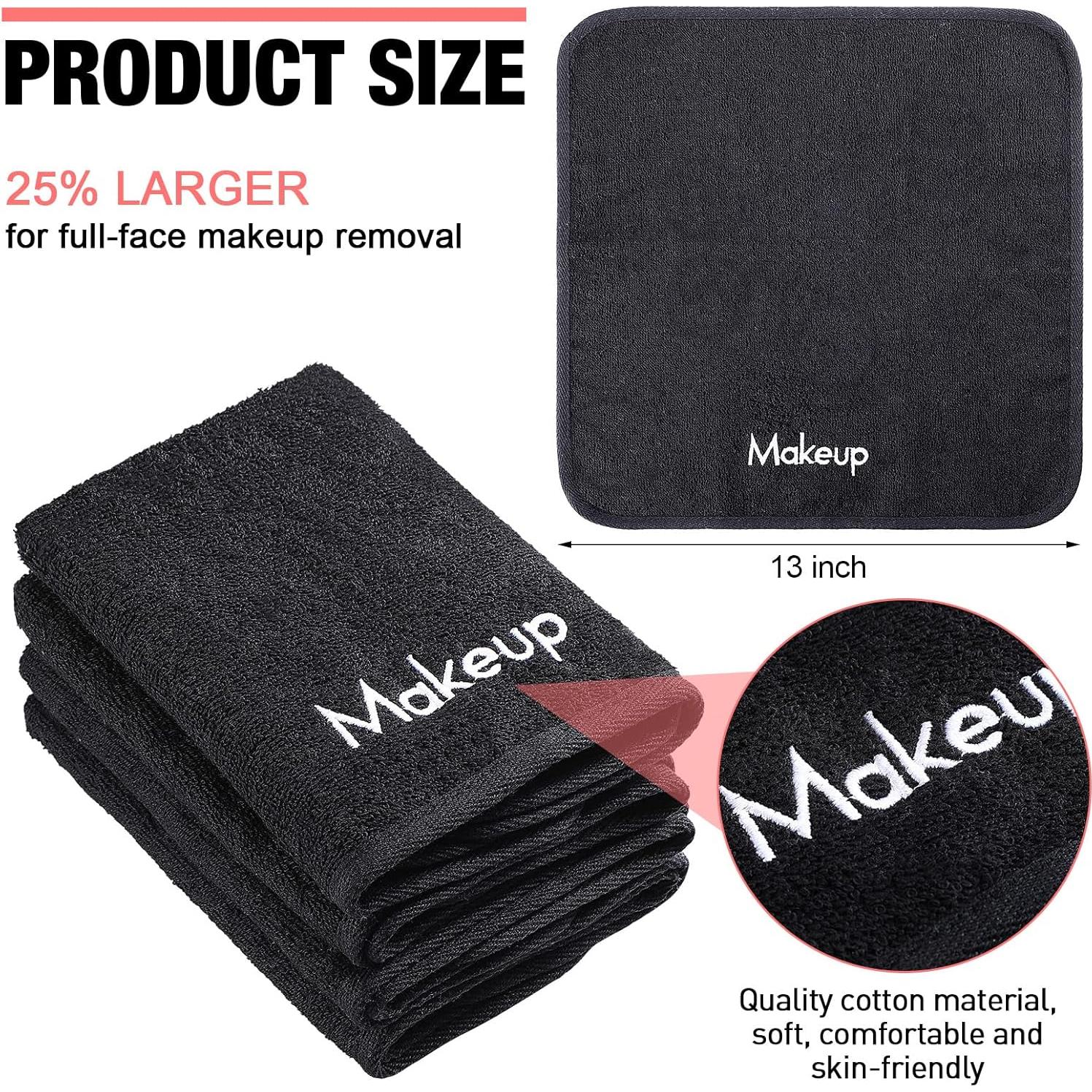 Toallas Desmaquillantes Chumia 18 Pcs 33x33 cm Algodón Negro