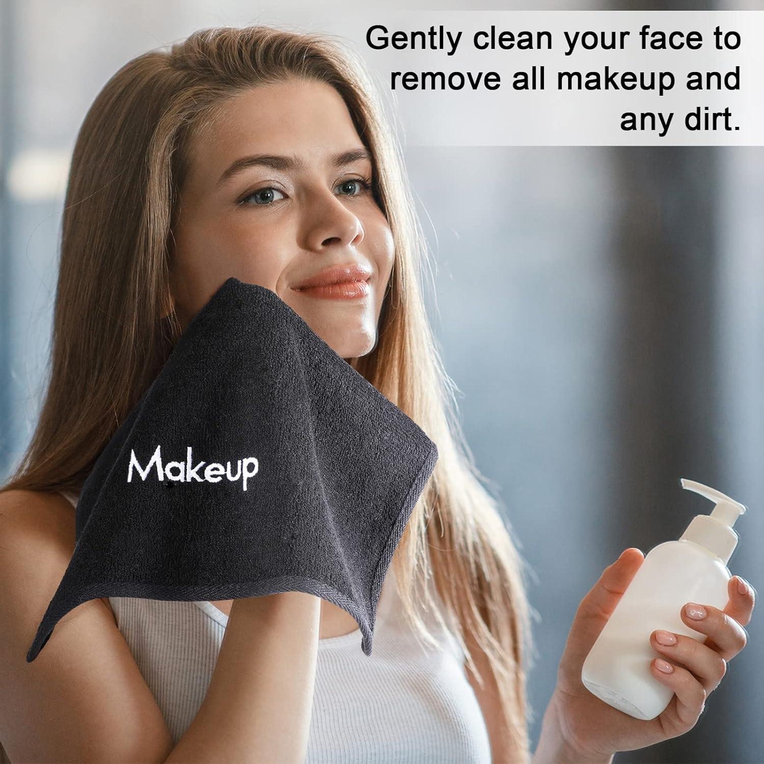 Toallas Desmaquillantes Chumia 18 Pcs 33x33 cm Algodón Negro