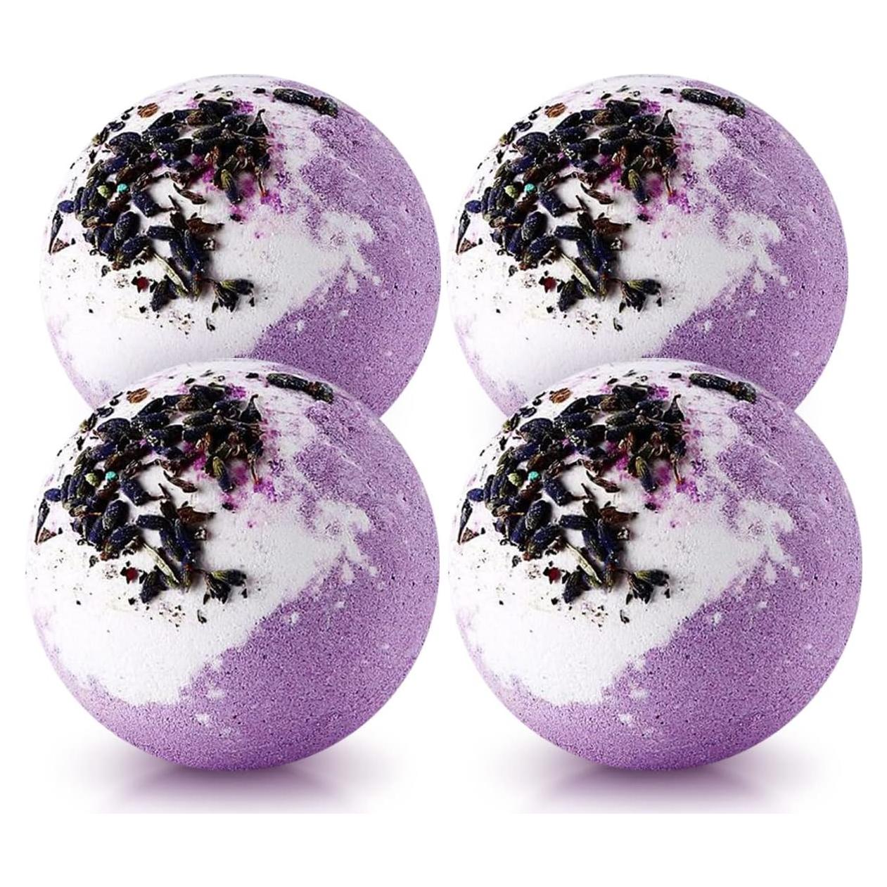 Set de 4 Bombas de Baño KASTU con Flores Secas y Lavanda