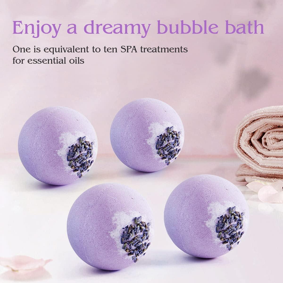 Set de 4 Bombas de Baño KASTU con Flores Secas y Lavanda