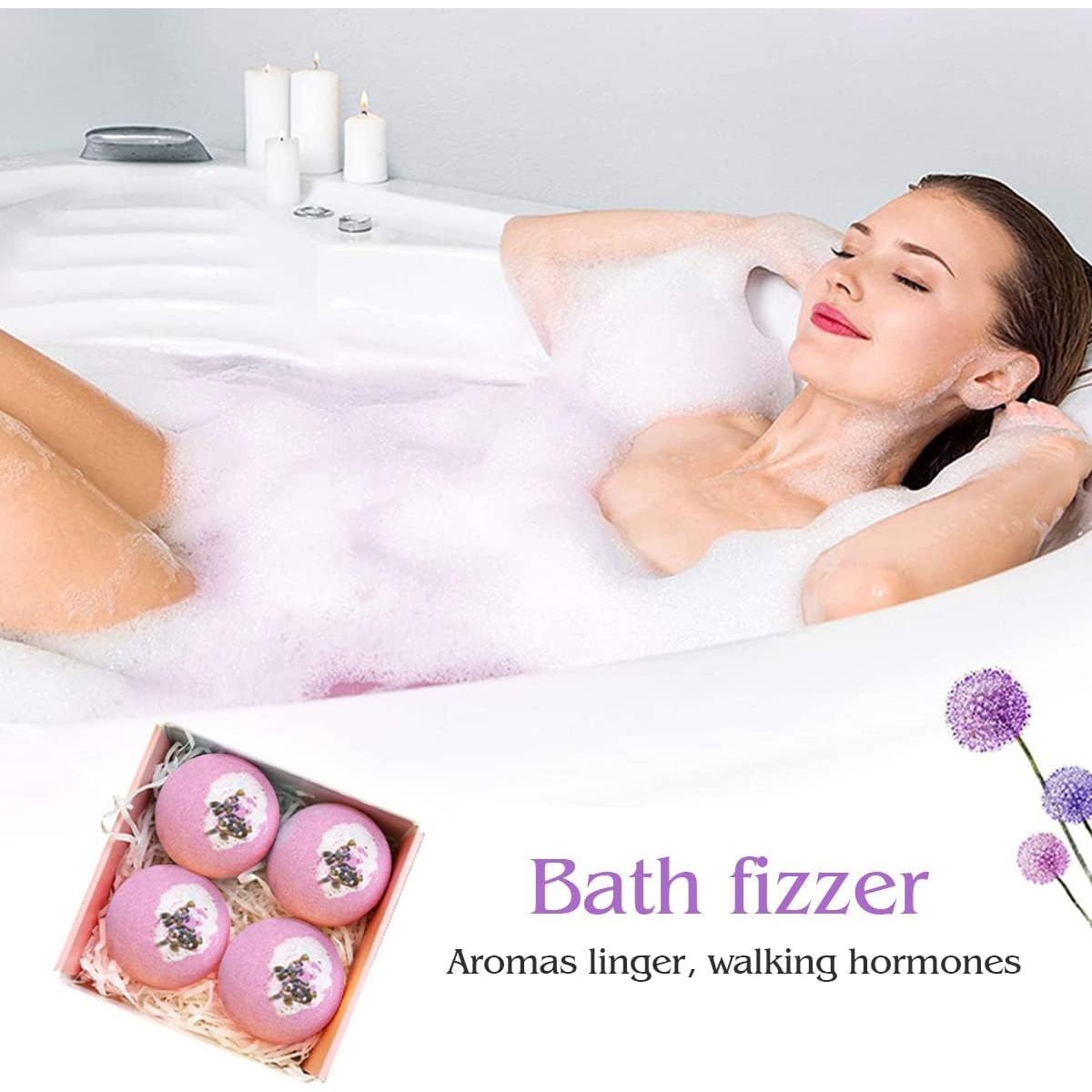 Set de 4 Bombas de Baño KASTU con Flores Secas y Lavanda
