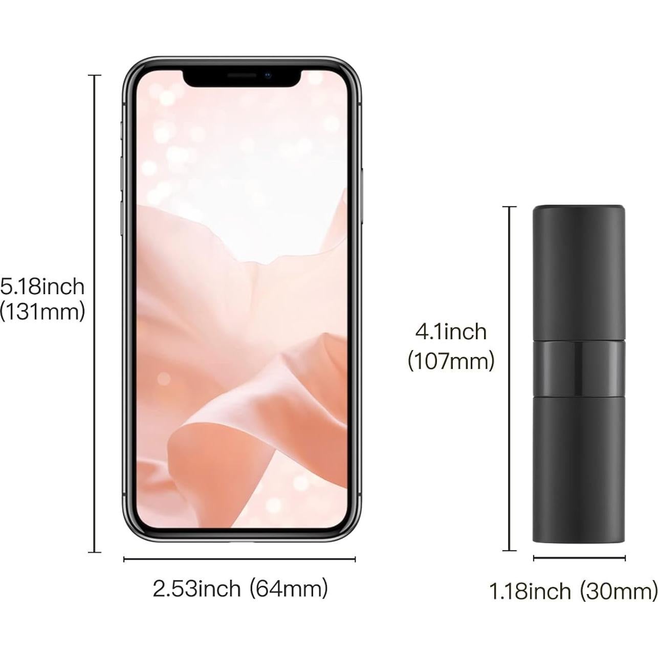 Atomizador de Perfume 20ML Owlyee Negro - 4 Piezas Reutilizables