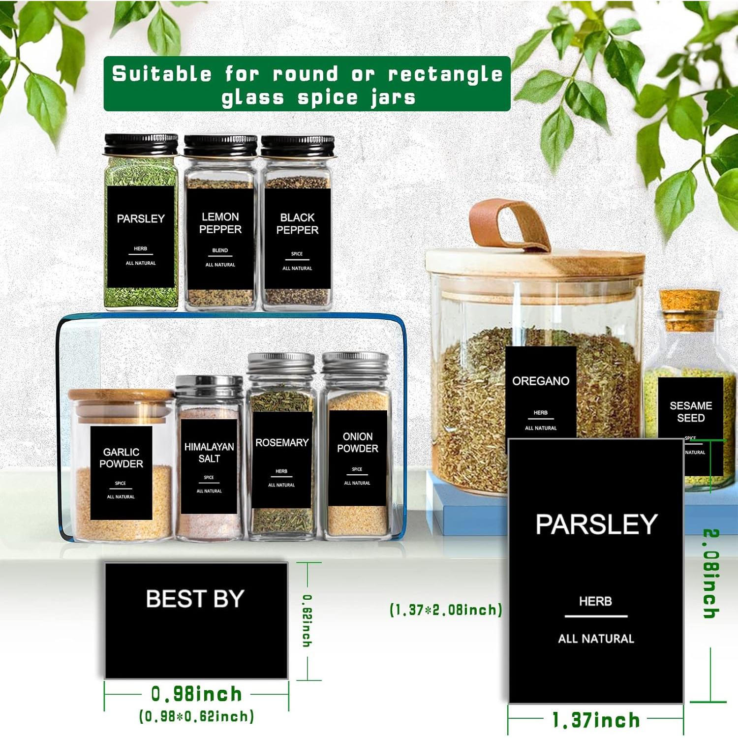 191 Etiquetas de Especias Preimpresas GPOVVIMX - Impermeables