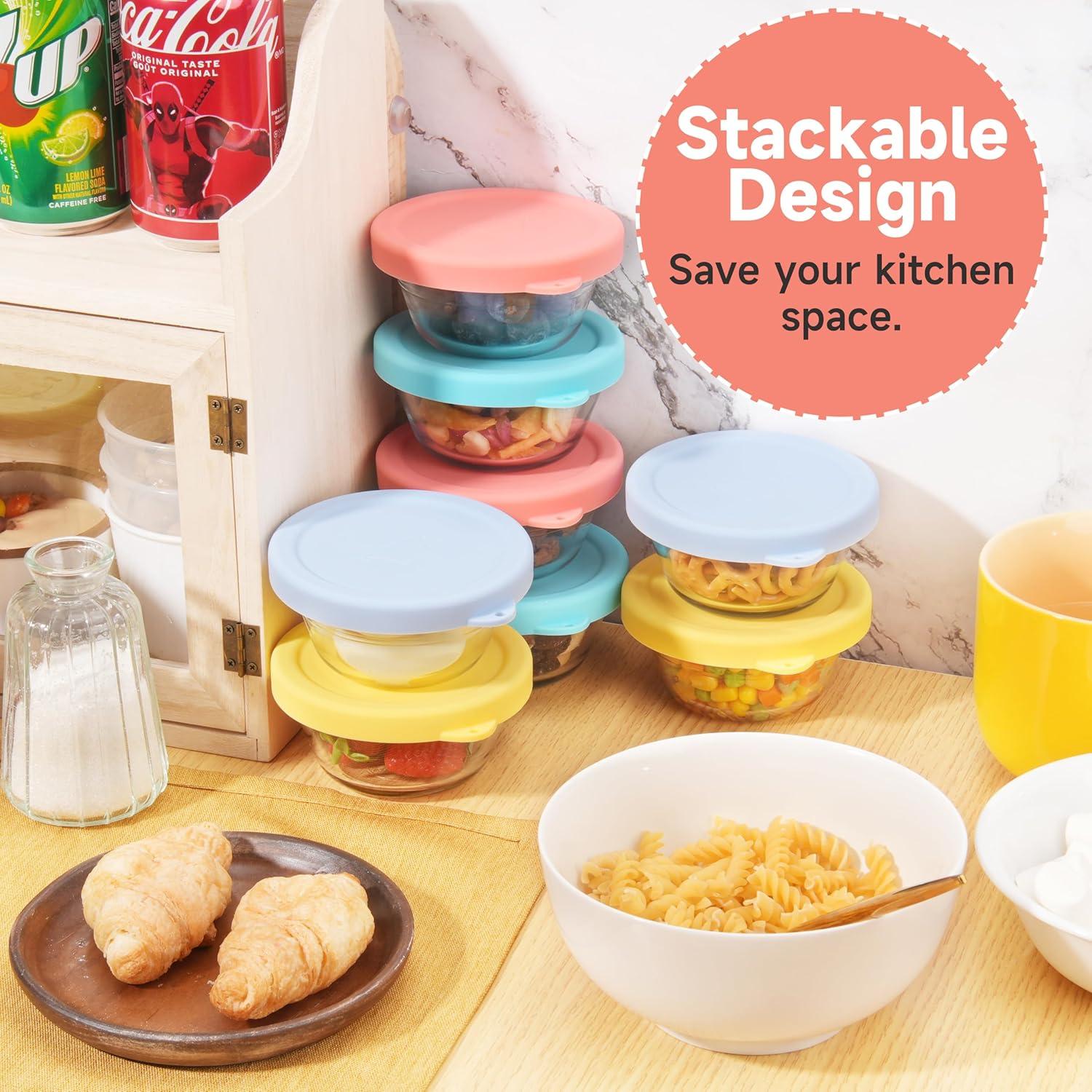 4 Tapas de Silicona Viotiin para Tazas de Cristal 6oz