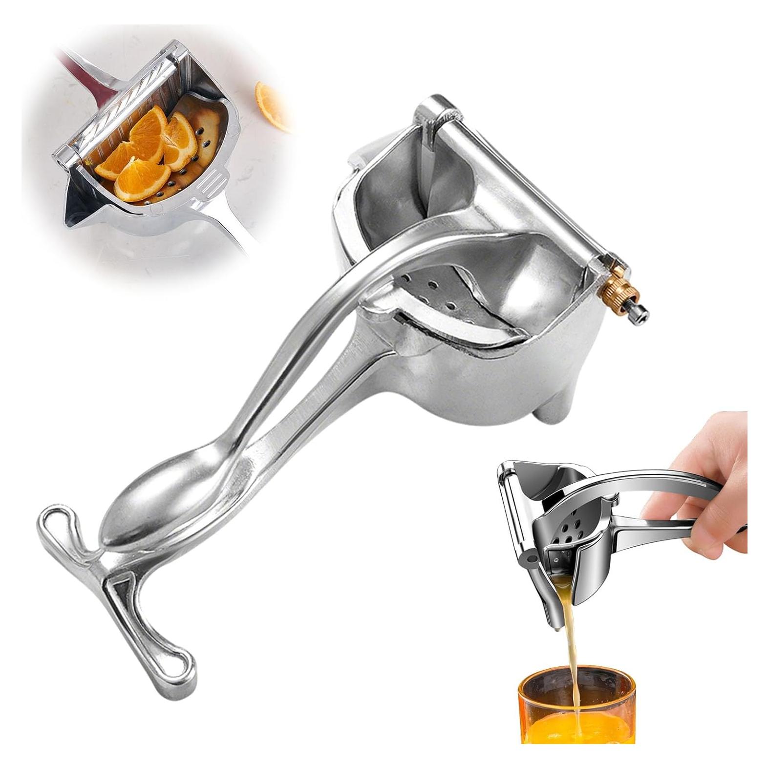 Lemon Squeezer Stainless Steel Citrus Juicer, Large Manual Citrus Press Juicer and Lime Squeezer, Heavy Duty Handheld Lemon Juicers, Kitchen Tool (1PC)