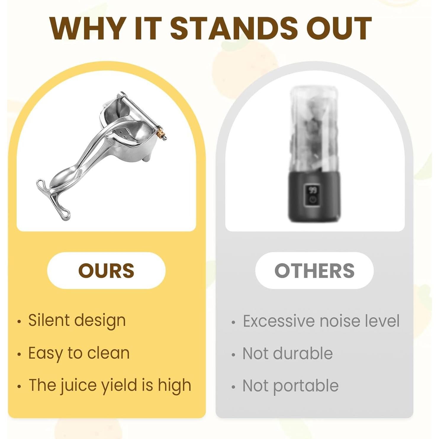 Lemon Squeezer Stainless Steel Citrus Juicer, Large Manual Citrus Press Juicer and Lime Squeezer, Heavy Duty Handheld Lemon Juicers, Kitchen Tool (1PC)