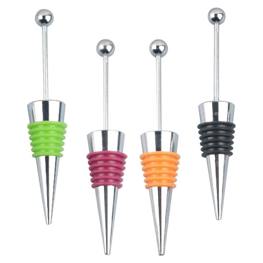 Tapones de Vino Reutilizables Adonisaon - Paquete de 4 Decorativos