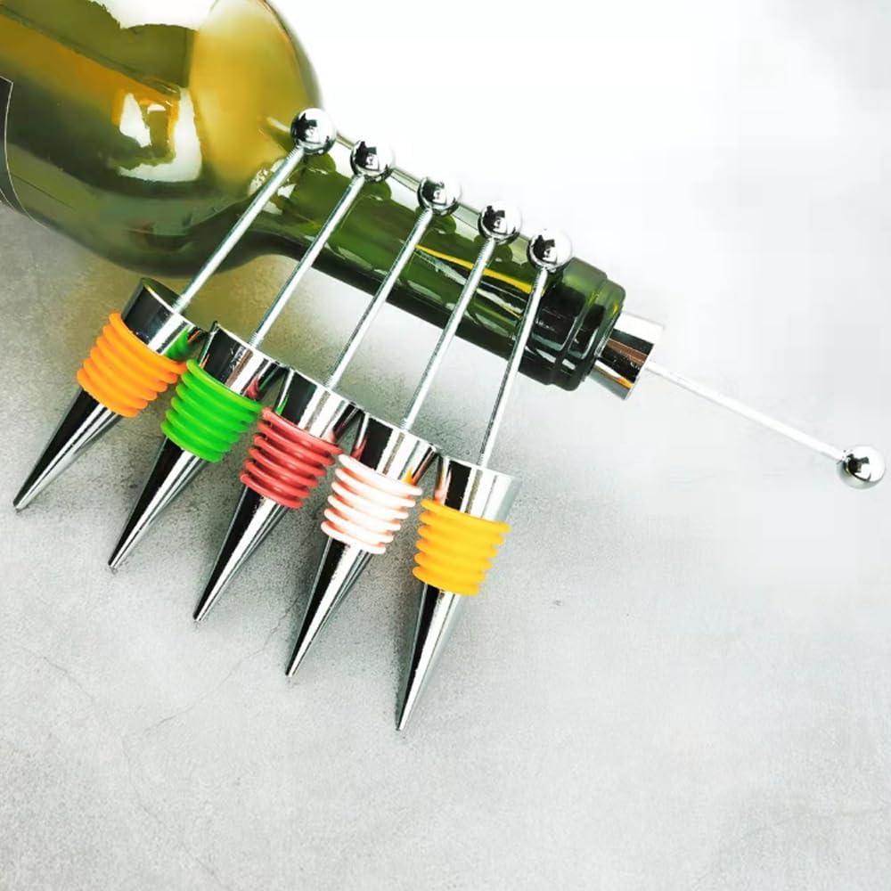 Tapones de Vino Reutilizables Adonisaon - Paquete de 4 Decorativos