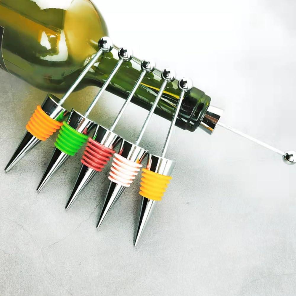 Tapones de Vino Reutilizables Adonisaon - Paquete de 4 Decorativos