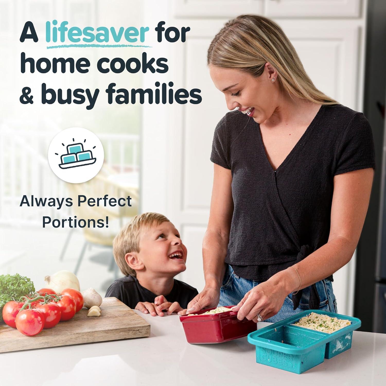 Bandeja de Silicona Souper Cubes 2 Tazas Aqua - 500 ml