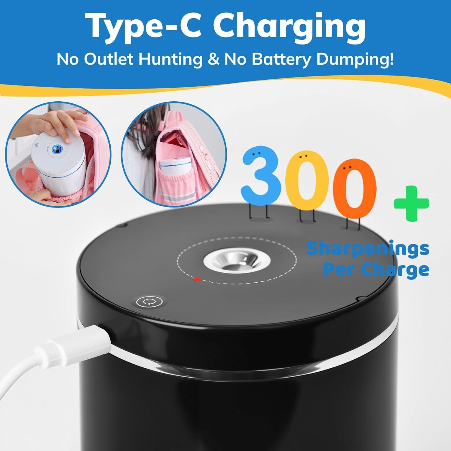 Sacapuntas Eléctrico Leep Sheep Automático Recargable 6-8mm