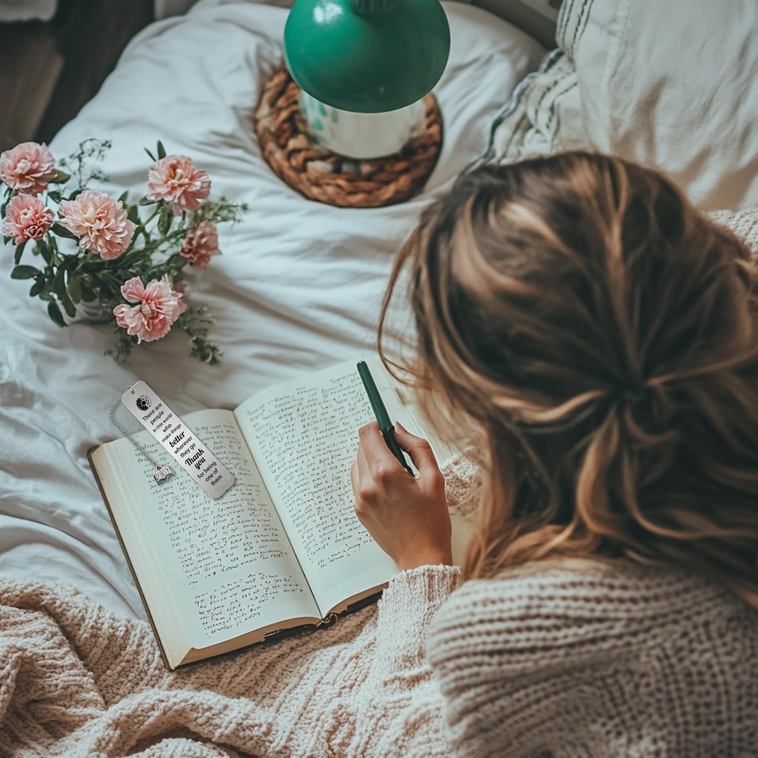 Marcadores de Metal Amlivo para Amantes de los Libros 13x2.5cm