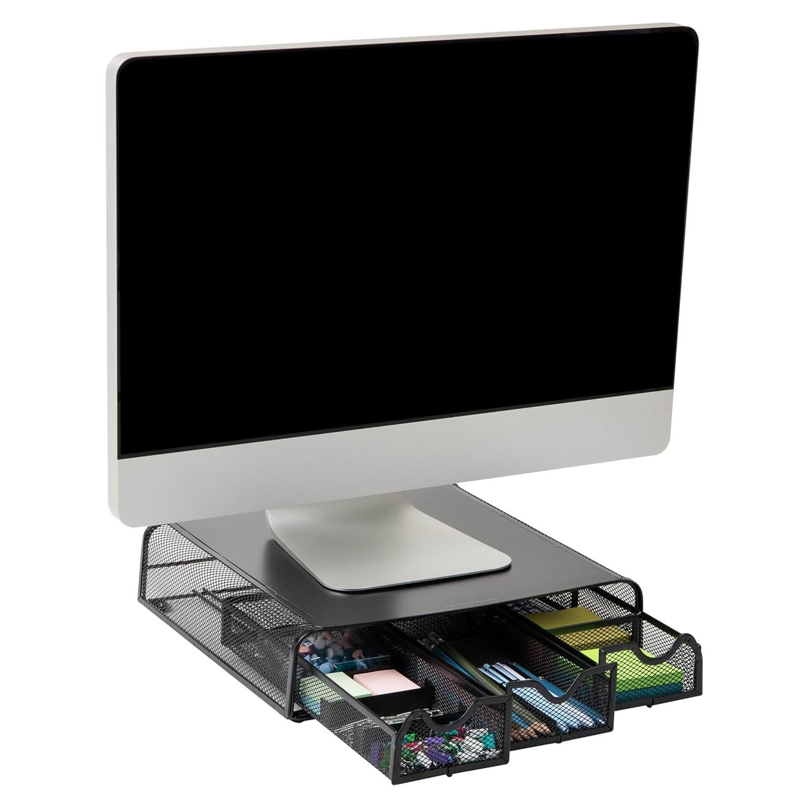 Soporte Ergonómico para Monitor Mind Reader, Malla Metal, 33.65x31.75cm