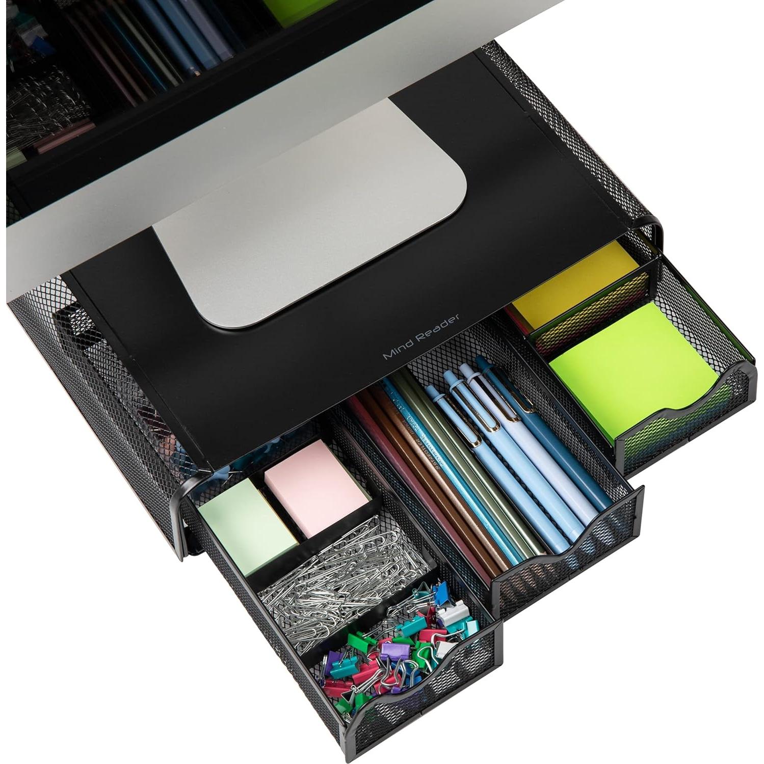 Soporte Ergonómico para Monitor Mind Reader, Malla Metal, 33.65x31.75cm