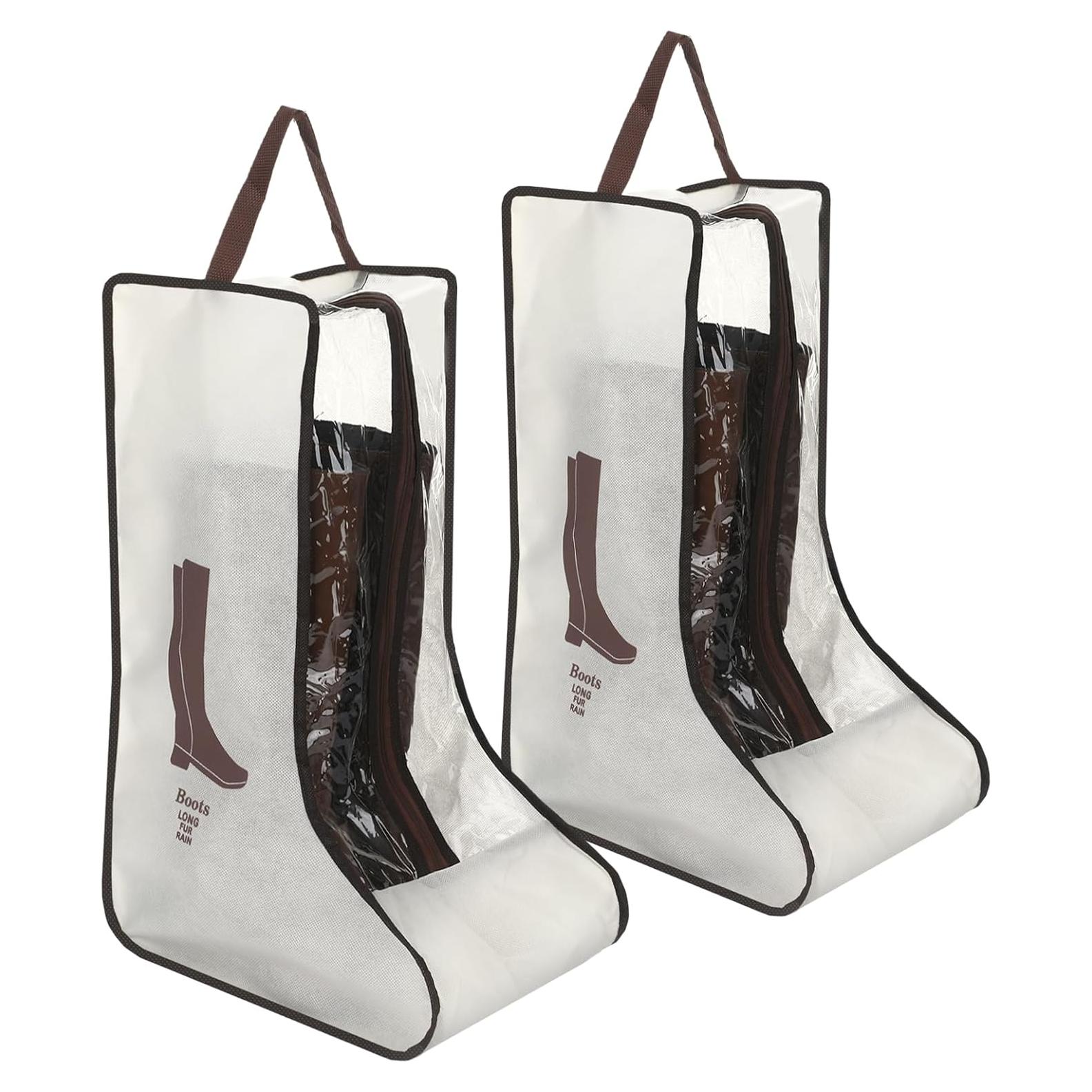 Set de 2 Bolsas de Almacenamiento para Botas Altas Beige