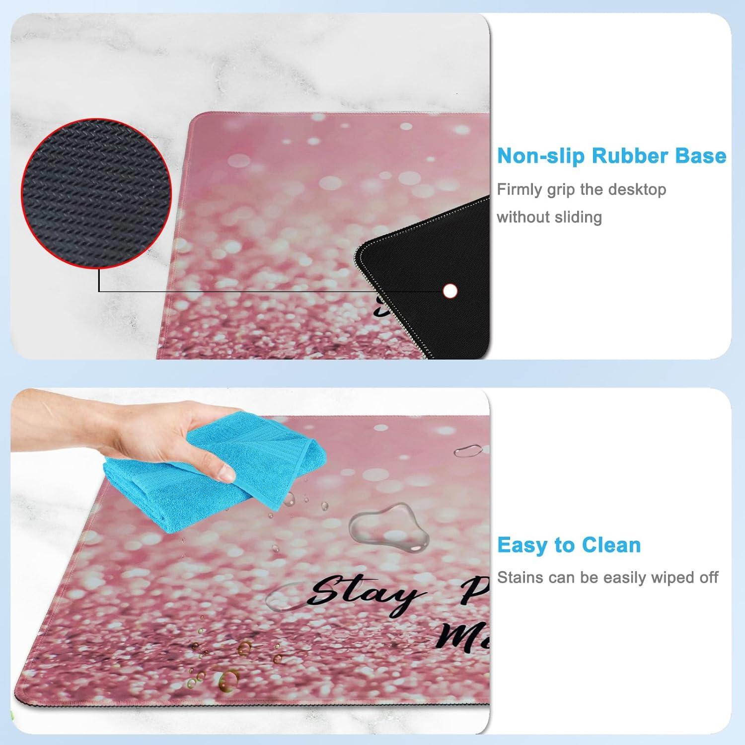 Alfombrilla de Ratón Grande Wiabsi Rosa 80 x 40 cm Antideslizante