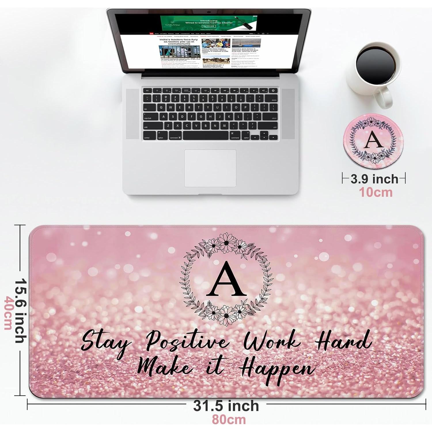 Alfombrilla de Ratón Grande Wiabsi Rosa 80 x 40 cm Antideslizante